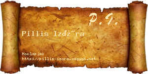 Pillis Izóra névjegykártya